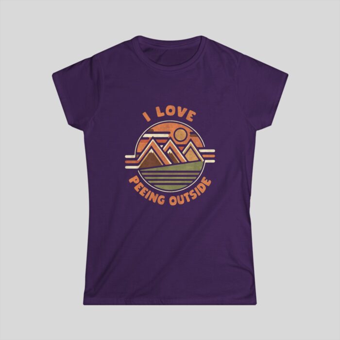 Funny Camping Shirt for Women - "I Love Peeing Outside" Outdoors Graphic Tee - Image 2