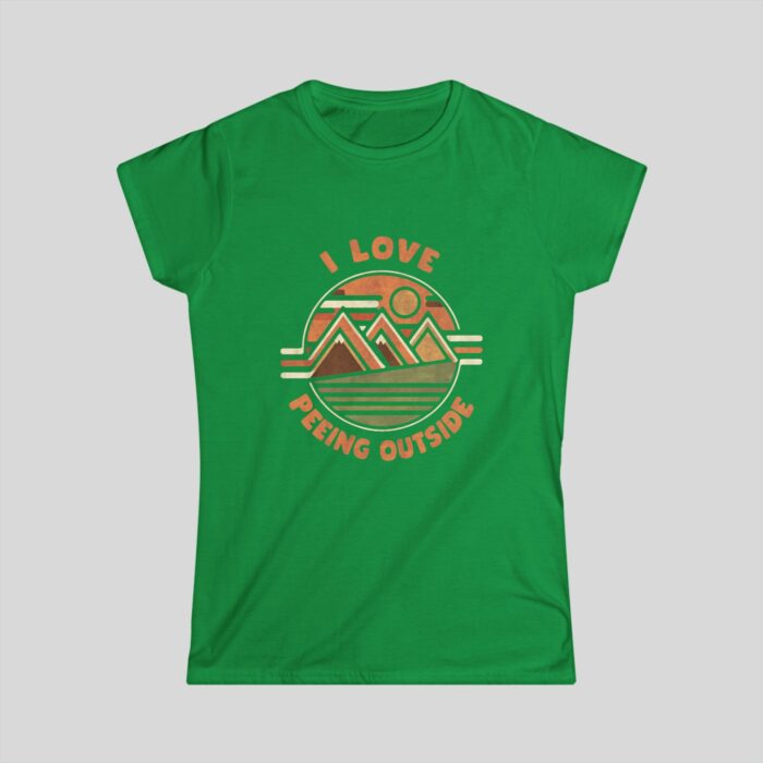 Funny Camping Shirt for Women - "I Love Peeing Outside" Outdoors Graphic Tee - Image 3