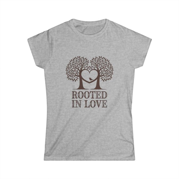 Rooted in Love Women's T-Shirt | Romantic Valentine's Day Shirt | Tree Heart Design Gift Tee - Image 2