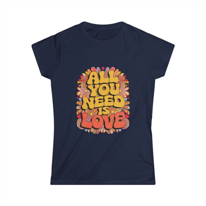 All You Need Is Love Women's T-Shirt | Retro Valentine's Day Shirt | Groovy Love Graphic Tee - Image 4