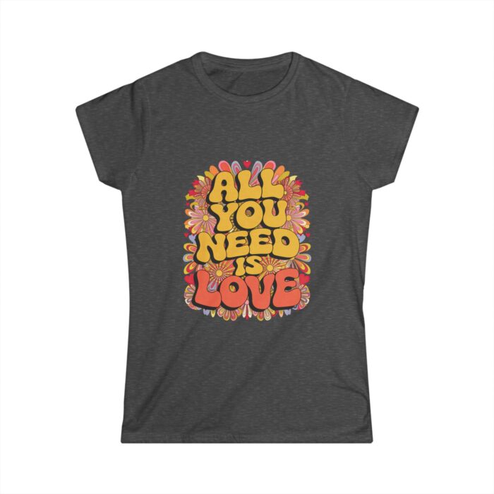 All You Need Is Love Women's T-Shirt | Retro Valentine's Day Shirt | Groovy Love Graphic Tee - Image 2