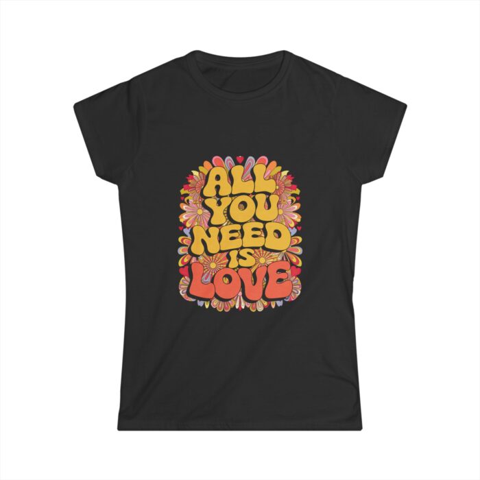 All You Need Is Love Women's T-Shirt | Retro Valentine's Day Shirt | Groovy Love Graphic Tee - Image 6