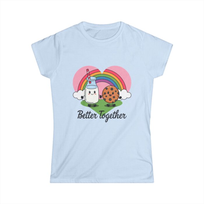 Better Together Milk and Cookie T-Shirt - Cute Kawaii Valentine's Day Graphic Tee for Couples or Friends - Image 3