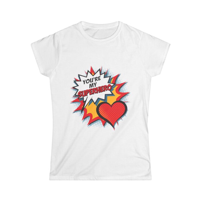 You're My Superhero Woman's T-Shirt | Comic Style Valentine Tee | Romantic Gift for Couples - Image 5