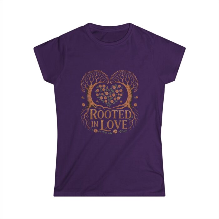 Rooted in Love Women's T-Shirt | Romantic Tree Heart Design Shirt | Valentine's Day Gift Tee - Image 3